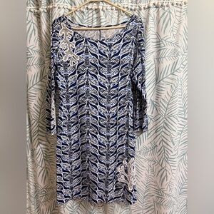Lilly Pulitzer Blue and White Whale tail Dress